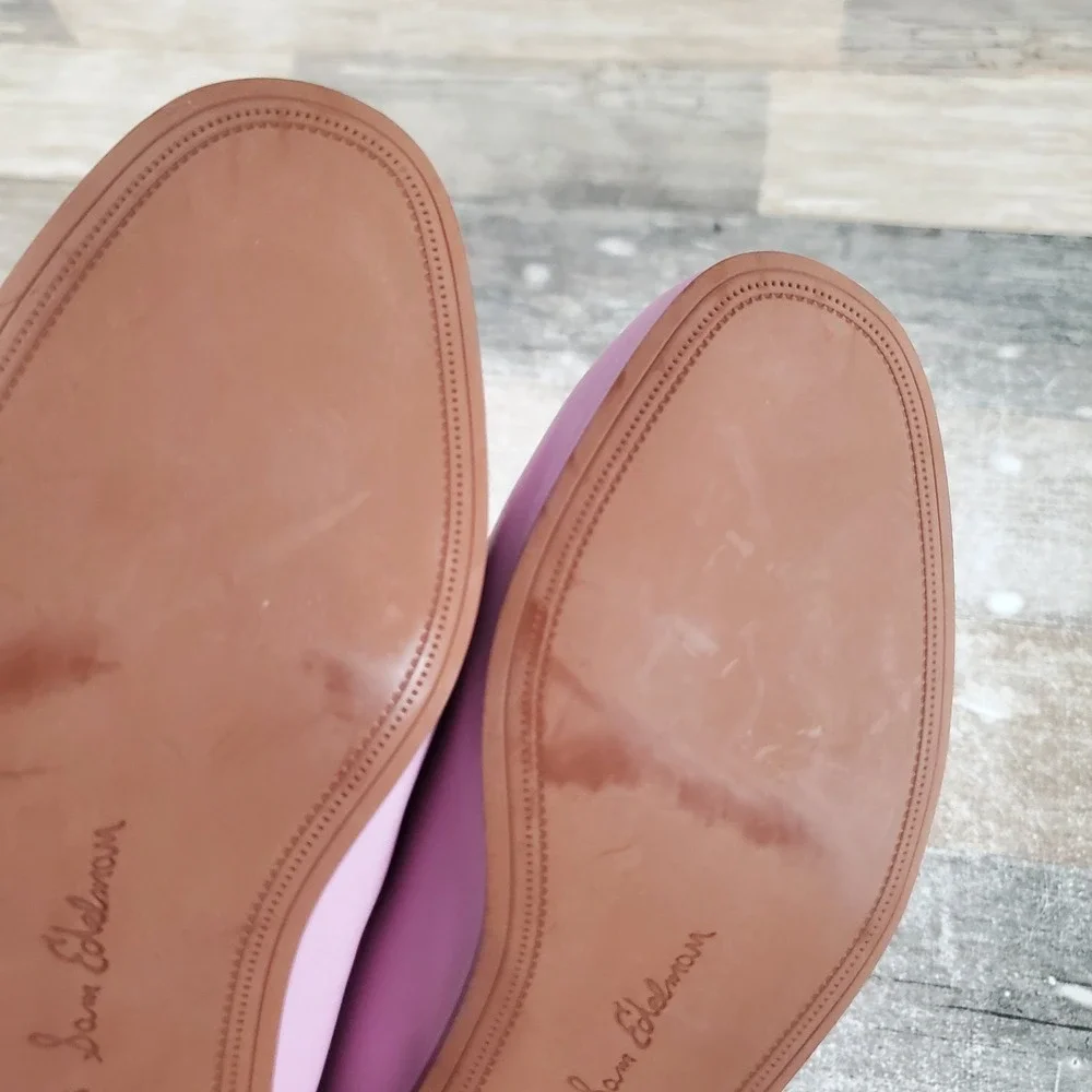 Sam Edelman Loraine Mini Girls Loafers Sz 13 Lilac Leather Comfort Slip On Shoes